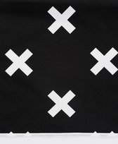 BINK Bedding Ledikantlaken Cross zwart wit 100 x 150 cm