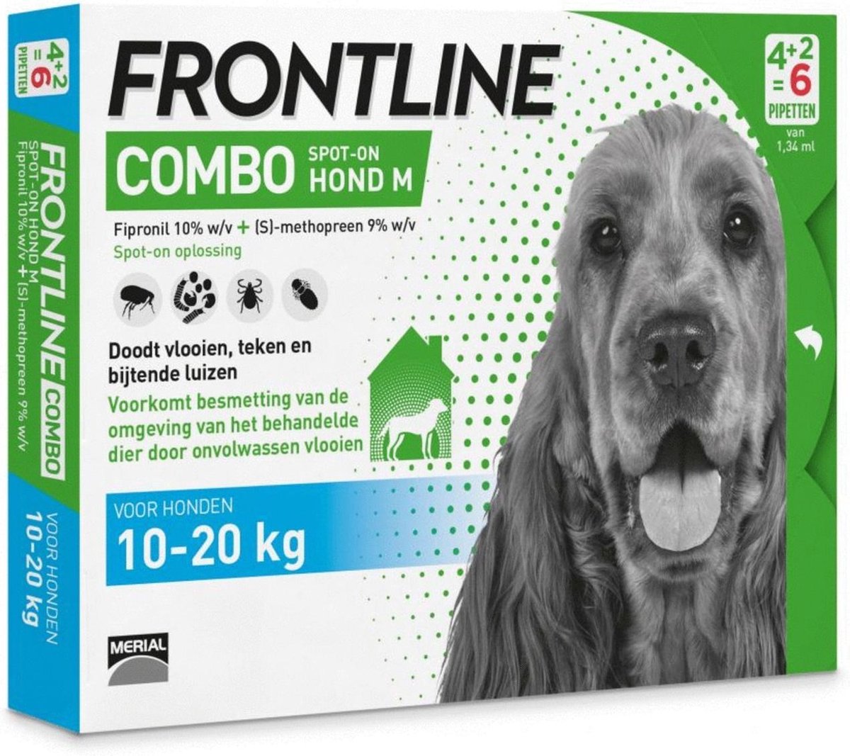 Frontline Combo - Anti vlooien- en tekenmiddel - M - 10-20kg - 6st