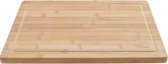 Snijplank bamboe hout rechthoek 51 cm - Snijplanken voor groente, fruit, vlees en vis - Keuken/kookbenodigdheden