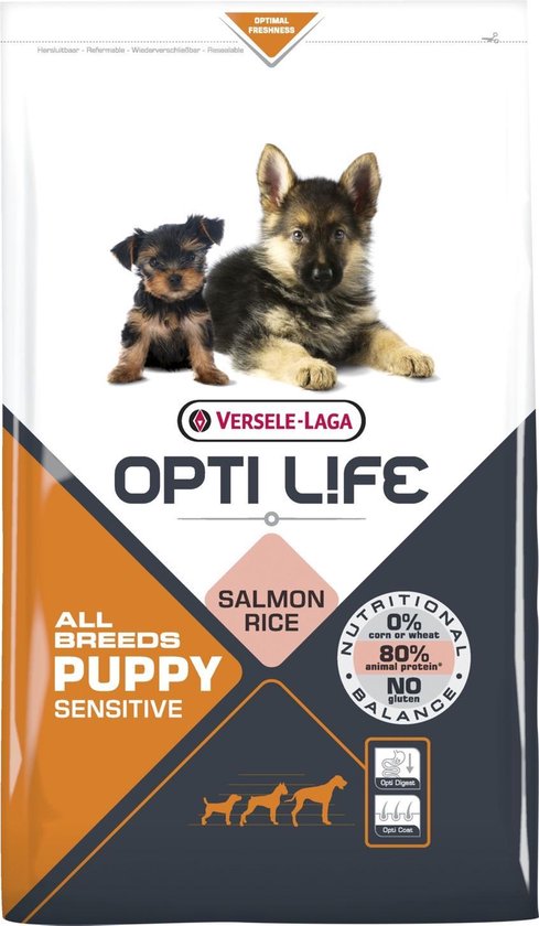Opti Life Puppy Sensitive All Breeds - Hondenvoer - 2.5 kg