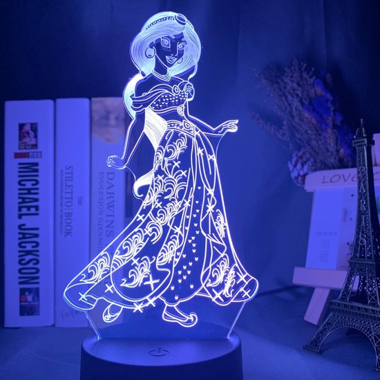 Prinses Jasmine beeld lamp / nachtlamp voor meisjes. Aladdin Princes  Jasmine... | bol.com