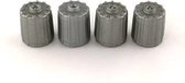 4 TPMS kunststof ventieldopjes voor de auto - grijs ventieldop - ventieldoppen - ventiel - dop - doppen - dopje