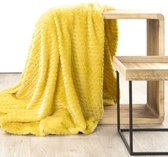 Beddensprei_sprei_kleur_Mosterd geel_170X210cm_100% POLYESTER_