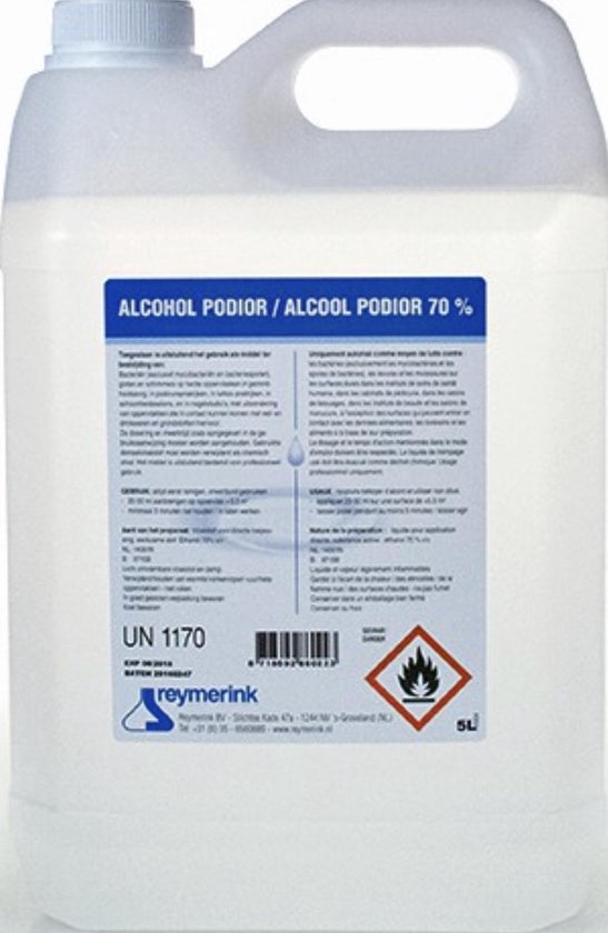 Alcool désinfectant Podior 70% Reymerink