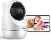 Orretti® X20 Babyfoon met Geluidsdetectie - Wifi HD 2MP Cloud Bewakingscamera - IP Video Beveiligingscamera met Nachtzicht Bewegingsdetectie Cloud Opslag - Wit Opslag (Wit)