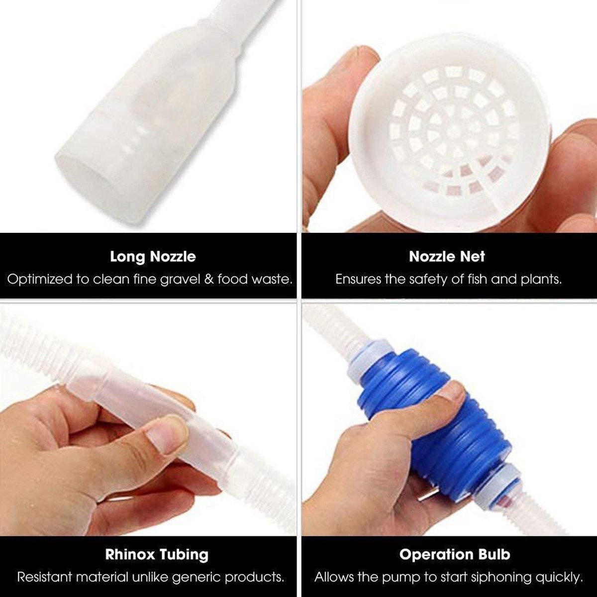 WiseGoods - Premium Aquarium Filter Pomp - Luchtpomp - Pompje - Waterpomp - Stofzuiger - Zuigleiding thumbnail 6