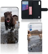 Geschikt voor Samsung Galaxy M10 Telefoonhoesje met Pasjes Honden Labrador