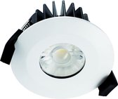 LED inbouwspot - Marjan - Inbouwspot LED - Rond 6W - Warm Wit - 3000K - Mat Wit - Ø85mm - Brandwerend