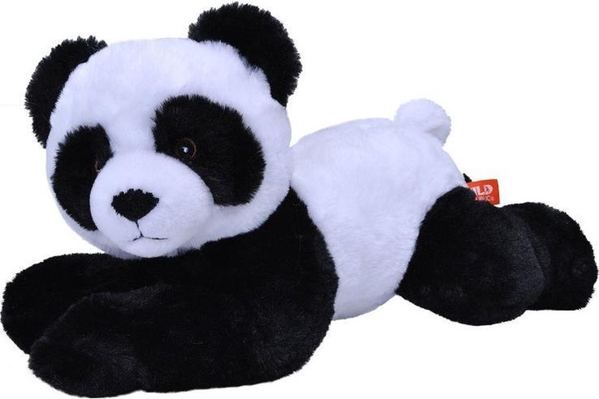 Pluche zwart/witte panda knuffel 30 cm - Bosdieren Beren knuffeldieren - Speelgoed voor kinderen - Merkloos