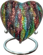 Mini urn hart beautiful rainbow - urn voor as - 2119