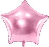 Folieballon ster licht roze