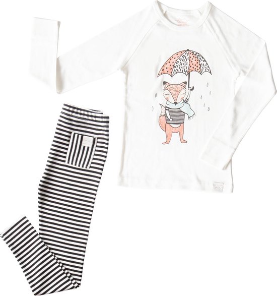 Hibboux pyjamabroek zwart/wit gestreept unisex kids (11-12 jaar) | bol.com