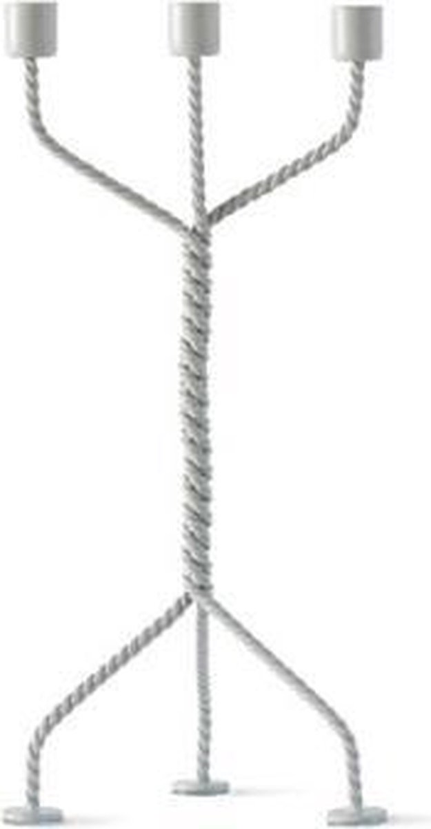 Gedraaide Kandelaar Lichtgrijs / Twisted Candleholder Lightgrey | Ward Wjnant voor Werkwaardig.
