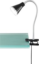 LED Klemlamp - Trion Arora - 3W - Warm Wit 3000K - Glans Zwart - Kunststof - BSE