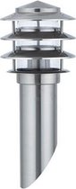 LED Tuinverlichting - Buitenlamp - Kayo 1 - Wand - RVS - E27 - Rond - BSE