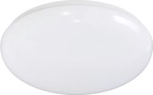 LED Plafondlamp met Bewegingssensor - Aigi - Opbouw Rond 12W - Warm Wit 3000K - 360° - Mat Wit Aluminium - BES LED