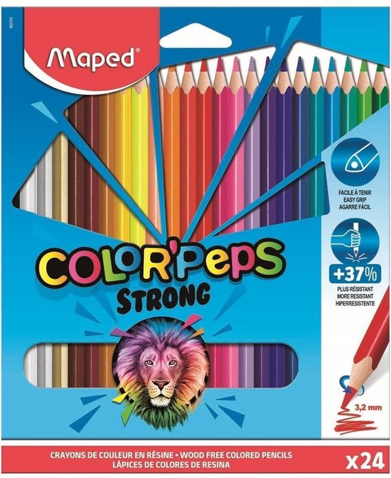 Maped Color'Peps Strong Crayons 24 pièces