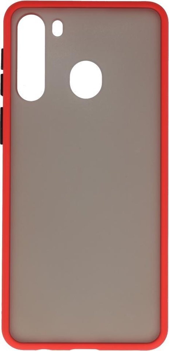 Hoesje Geschikt voor de Samsung Galaxy A21 - Hard Case Backcover Telefoonhoesje - Rood