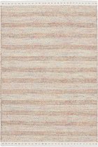 Handgeweven laagpolig vloerkleed Jaipur - Wol - Beige - 160x230 cm