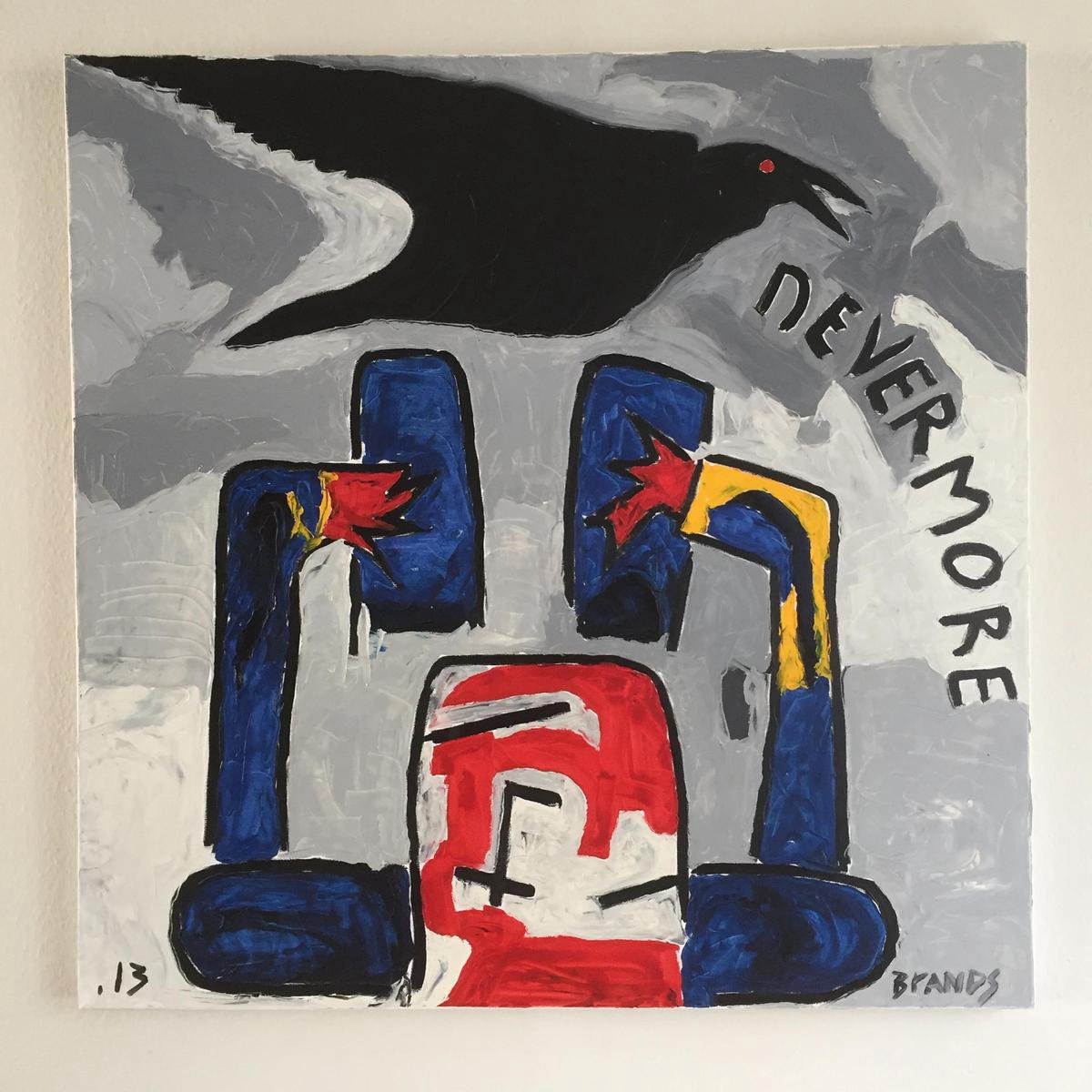 Modern olieverfschilderij NEVERMORE  Jim Brands