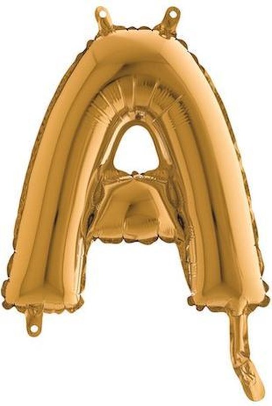 Grabo balloon - Folieballon - Letter A - Goud - 35cm