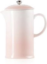 Le Creuset Aardewerken koffiepot met pers 0,8L - 22cm Shell Pink