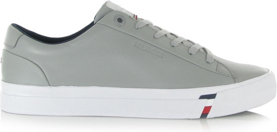 TOMMY HILFIGER CORPORATE LEATHER SNEAKER Grijs 45 bol