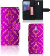 Xiaomi Redmi 8A Wallet Case Barok Roze