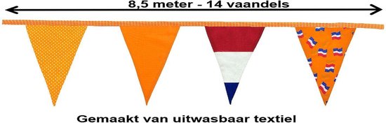 nul woensdag Republiek Vlaggenlijn Holland Textiel 14 vlaggen 8,5mtr | bol.com