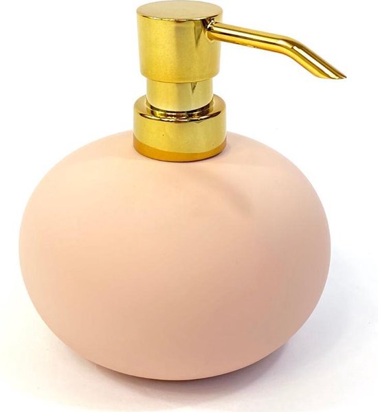 wij uitzondering kijken Luxe zeepdispenser baby roze - Ø 11 - 13 cm - rubbercoat - goud - Toilet -  badkamer | bol.com
