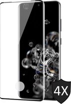 Screenprotector geschikt voor Samsung S20 Ultra - Full Screen Protector Glas - 4 Stuks