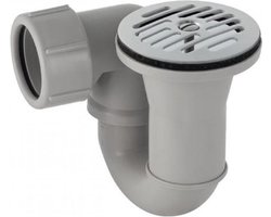 Geberit Uniflex reukafsluiter voor douches met afvoeropening D62 aansluiting op afvoer via klemring op buis van D40
