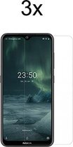 Nokia 7.2 Screenprotector - Beschermglas Nokia 6.2 Screen Protector Glas - 3 stuks