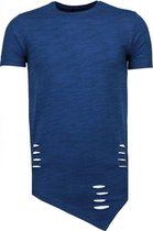 Sleeve Ripped - T-Shirt - Navy