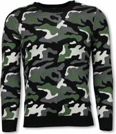 Military Trui - Camouflage Pullover - Groen