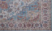 Ikado  Vintage tapijt met medaillon, bedrukt, blauw  60 x 110 cm