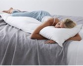 Ondersteunend Lichaamskussen Wit - Body Pillow – 40 x 145 cm – 2 stuks