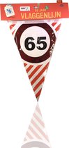 3BMT - Vlaggetjes 65 jaar - decoratie slingers 65 jaar - 3 meter