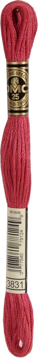 DMC Borduurzijde 3831 Donker Raspberry - 100% Katoen