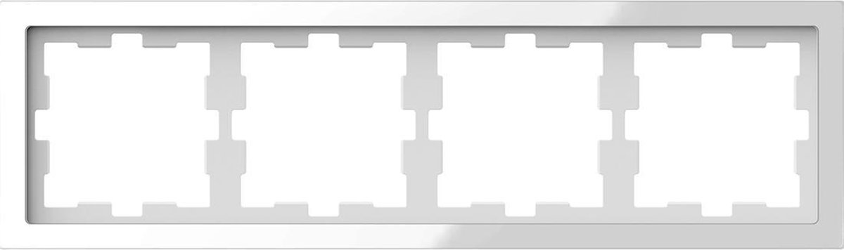 Afdekraam D-Life 4V - Glas Wit - Systeem Design - Schneider Electric - MTN4040-6520