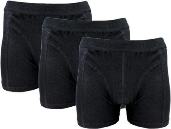 J&C Underwear heren boxershorts | Uni zwart | MAAT 3XL | 3-pack