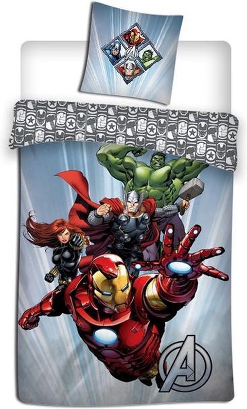 Marvel Avengers Dekbedovertrek - 140 x 200 cm - Polyester | bol.com