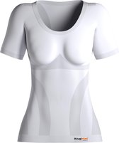 Knapman Compressie Shirt Roundneck (Ronde Hals) Vrouwen | Corrigerend Shirt | Wit | Maat M