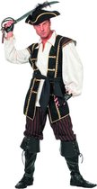 Wilbers & Wilbers - Piraat & Viking Kostuum - Koninklijke Piraat Bruin - Man - Bruin - Maat 48 - Carnavalskleding - Verkleedkleding