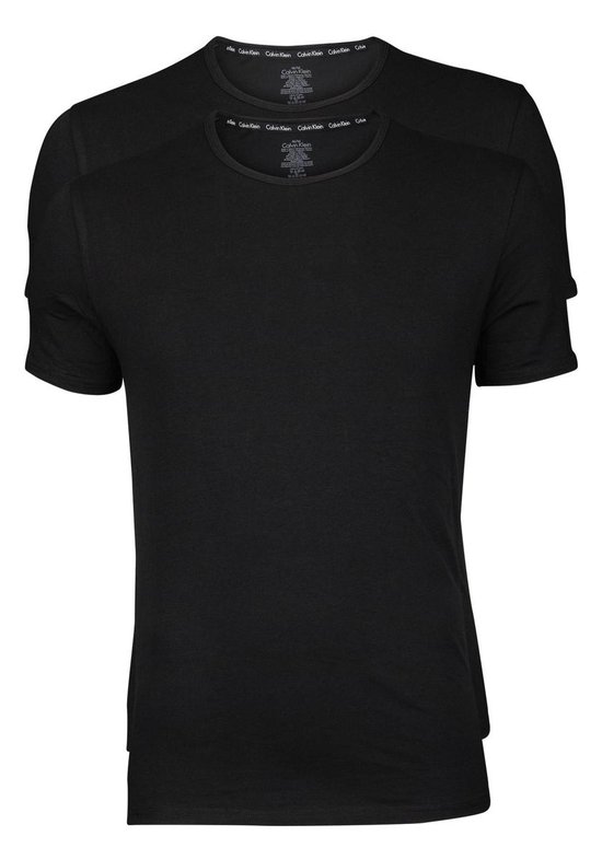 Calvin Klein - Ronde Hals Shirt Zwart Calvin Klein-XL