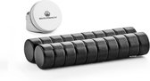 Brute Strength - Super sterke magneten - Rond - 10 x 5 mm - 20 Stuks - Zwart - Neodymium magneet sterk - Voor koelkast - whiteboard