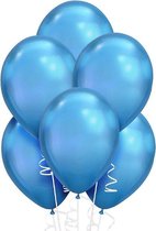 Party Colors Chrome Ballonnen Blauw 10 stuks