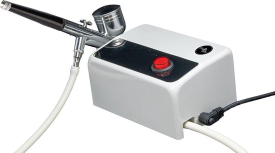 Crafts&Co Airbrush Set Met Verf - Compressor, Airbrush Pistool, Houder, Opbergdoos en Accessoires - Crafts & Co.