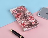 P.C.K. Hoesje/Boekhoesje luxe bruine bloemen print geschikt voor Huawei P20 LITE