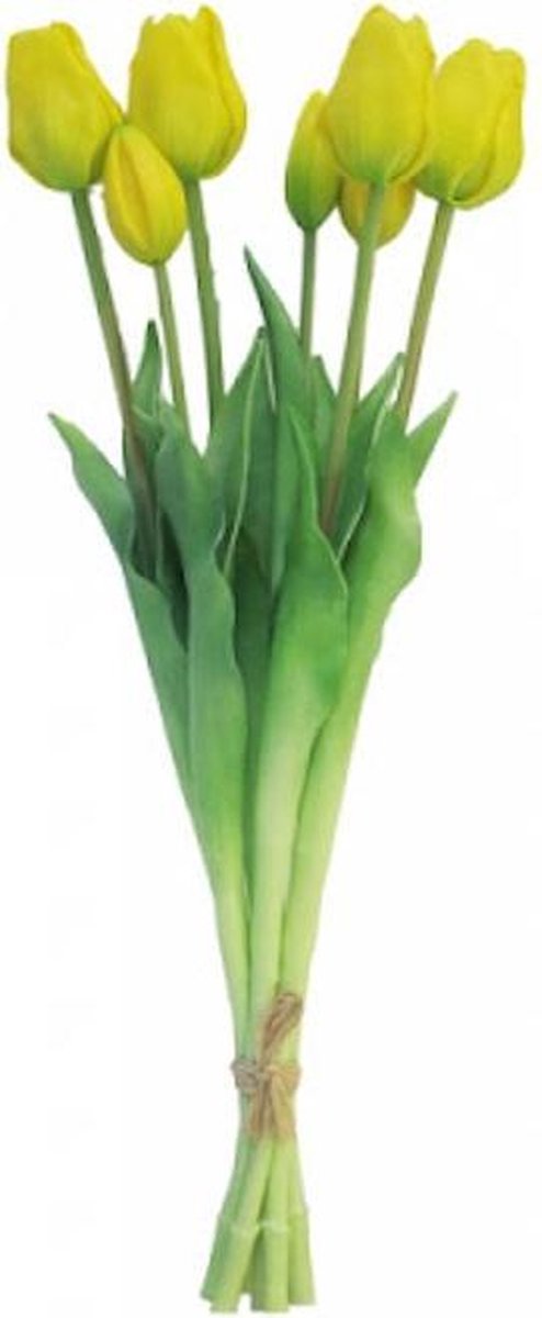 Buitengewoon Boet Tulpen Kunstbloemen - Bos met 7 stuks - Geel